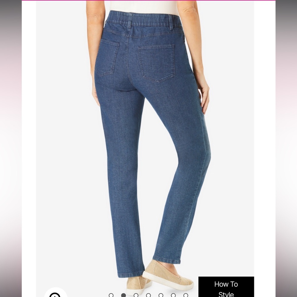 Women Within dark wash jeans